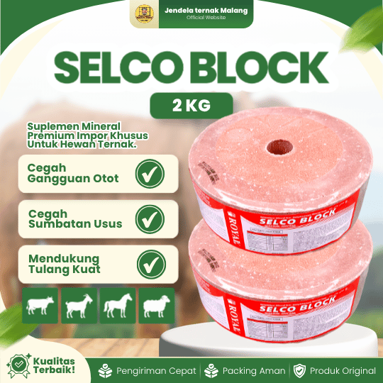 SELCO BLOCK 2 KG - Mineral Blok Berkualitas Untuk Hewan Ternak.