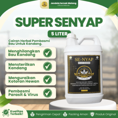SUPER SENYAP 5 LITER – Penghilang Bau Kandang Herbal Organik
