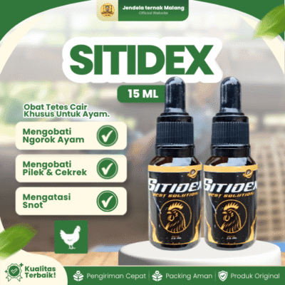 SITIDEX 15 ML – Untuk Mengatasi Segala Gangguan Pernapasan Pada Semua Jenis Ayam.