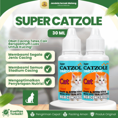 SUPER CATZOLE 30 ML – Untuk Masalah Cacingan Pada Kucing Kesayangan