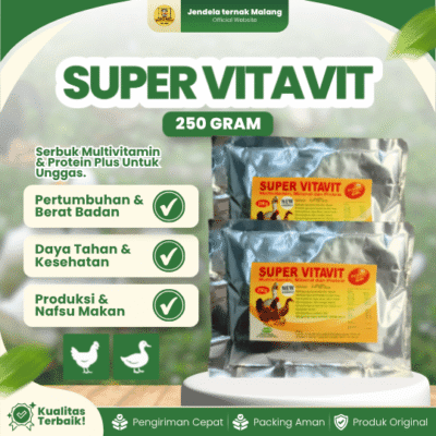 SUPER VITAVIT 250 GRAM RAID-ALL – Multivitamin, Mineral dan Protein Untuk unggas Ayam Itik Bebek