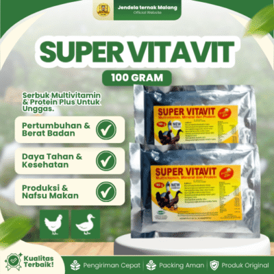 SUPER VITAVIT 100 GRAM RAID-ALL – Multivitamin, Mineral dan Protein Untuk unggas Ayam Itik Bebek