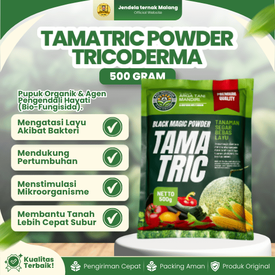 TAMATRIC POWDER TRICODERMA 500 GRAM - Asam Humat Untuk Mengatasi Layu Pada Tanaman.