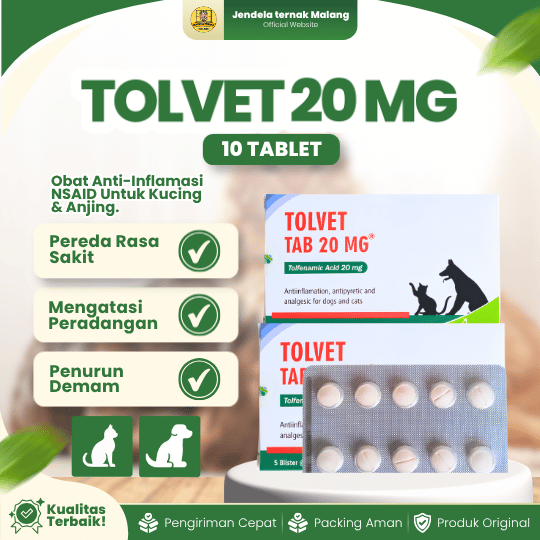 MARBOTEN TAB 20 MG TABLET - Untuk Masalah Saluran Pernapasan, Kulit & Sistem Urinari Anjing, Kucing, Kelinci