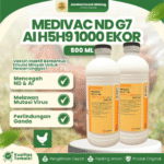 MEDIVAC ND G7 AI H5H9 500 ML 1000 EKOR – Vaksin Mencegah ND Dan AI Pada Ayam & Unggas.