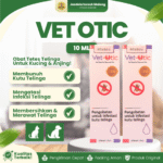 VET OTIC 10 ML – Ear Mites Untuk Tetes Telinga Kutu, Kotoran & Luka Pada Kucing, Anjing & Kelinci.