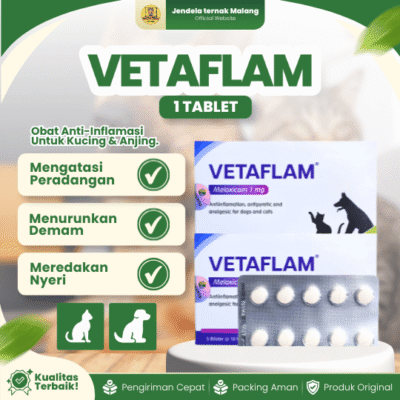 VETAFLAM TABLET – Untuk Meredakan Nyeri, Peradangan, dan Demam Pada Anjing dan Kucing