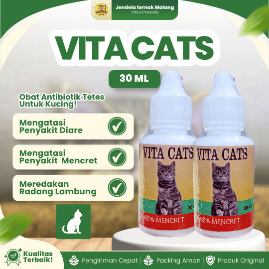 VITA CATS 30 ML - Mengatasi Masalah Pencernaan Kucing & Anjing Like Primacat.