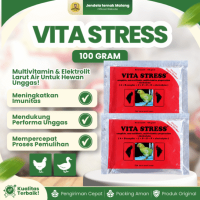 VITA STRESS 100 GRAM MEDION – Vitamin Anti Stress & Menjaga Daya Tahan Untuk Unggas