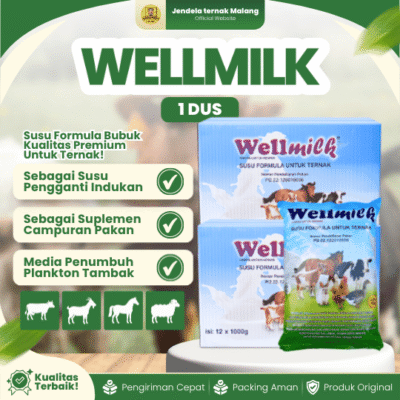 WELLMILK SUSU TERNAK 1 DUS (12 PCS) – Pengganti Susu Induk Untuk Hewan Ternak Berkualitas.