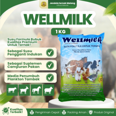 WELLMILK SUSU TERNAK 1 KG – Pengganti Susu Induk Untuk Hewan Ternak Berkualitas.